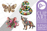Halloween Patchwork Sublimation, a Seasonal Illustration by Artnoy (Thumbnail 15 of 18)