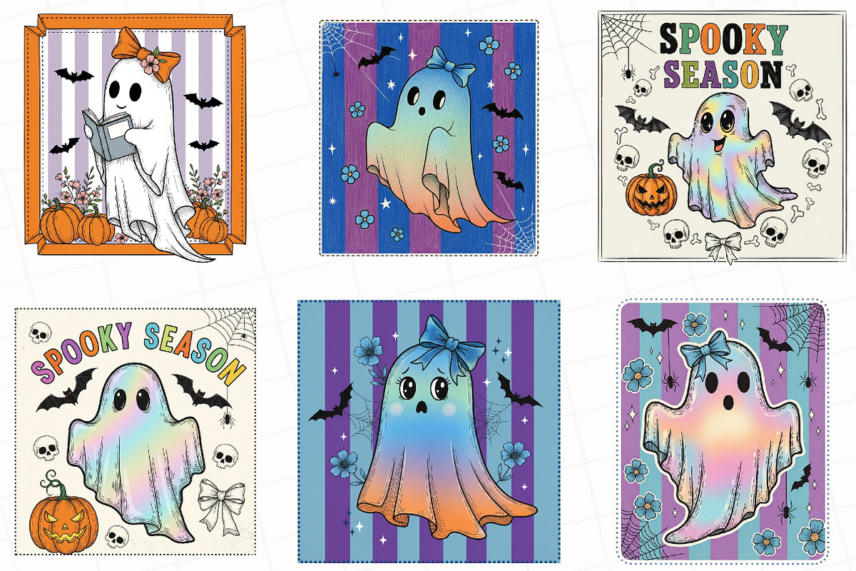 Preppy Coquette Ghost Png, an Illustration by OK Design (Photo 2 of 5)