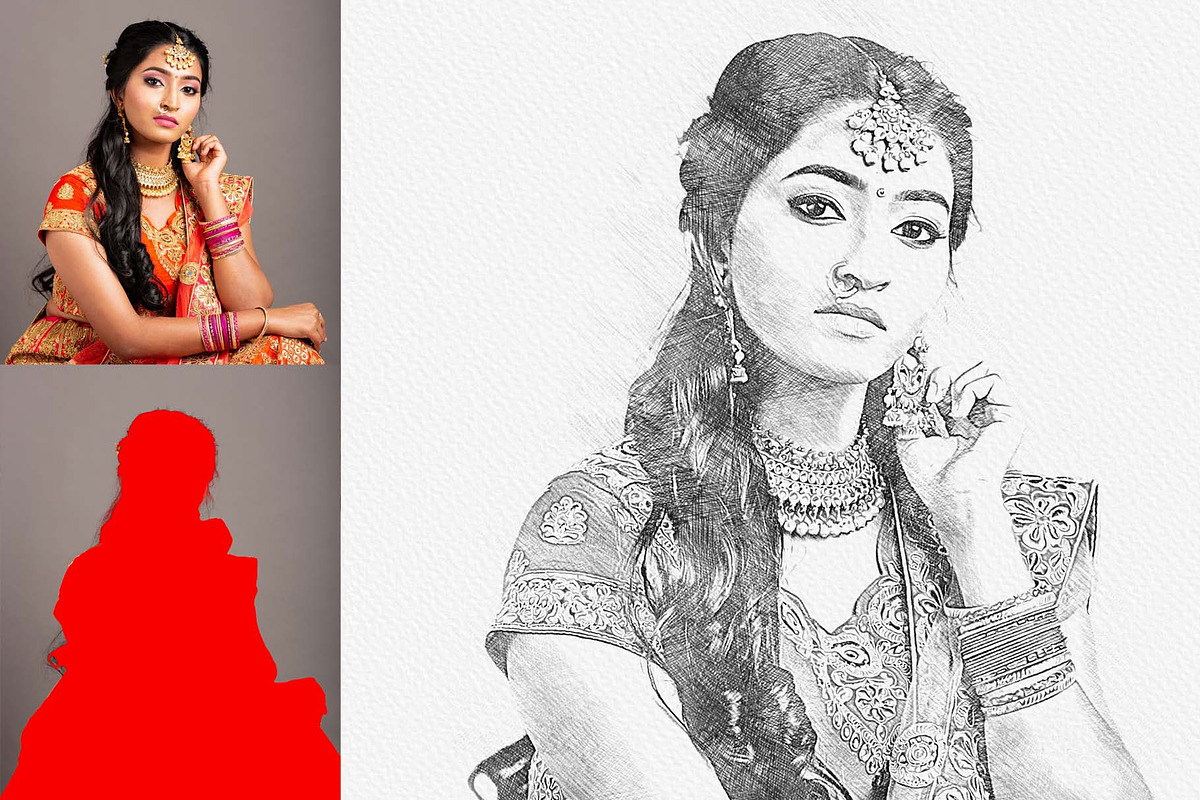 Professional Sketch Maker Photoshop, an Action Add-On by MRI STUDIO (Photo 5 of 17)