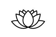 Lotus Flower Vector Icon Bundle, an Illustration by yasushie (Thumbnail 44 of 51)