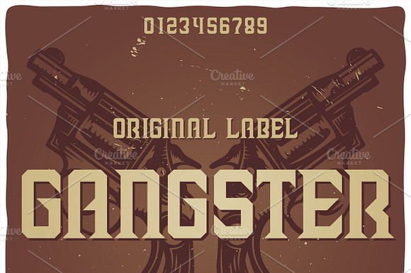 Vintage Label Typeface Gangster