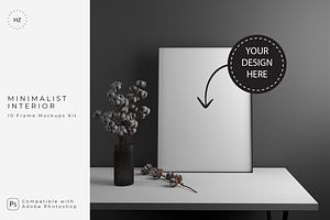 Minimalist Interior | Frame Mockups, a Print Template by Creative Studio HZ