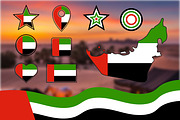 United Arab Emirates Flag Map icon, a Duotone Icon by Saba Vector (Thumbnail 2 of 3)