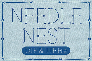 Needle Nest Font, a Handwritten Font by LivelyAutumn11.11