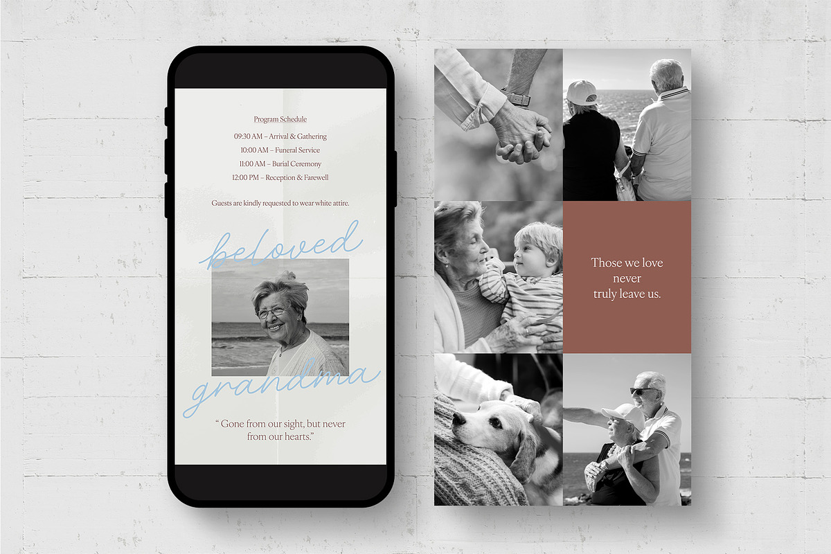 Funeral Announcement Template, a Flyer Template by BrandPacks (Photo 2 of 5)
