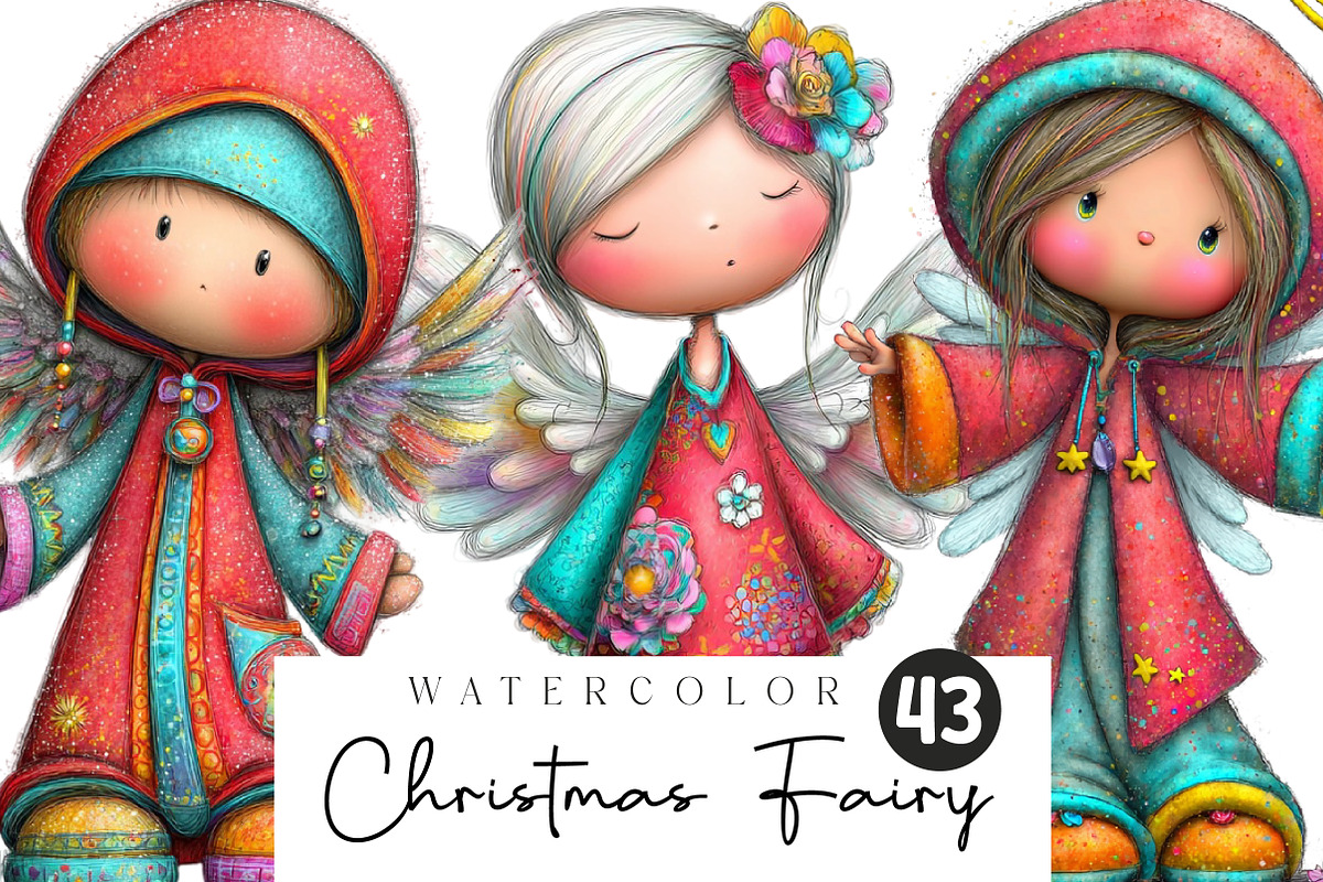 christmas fairy clip art, an Illustration by CreationArt (Photo 1 of 5)
