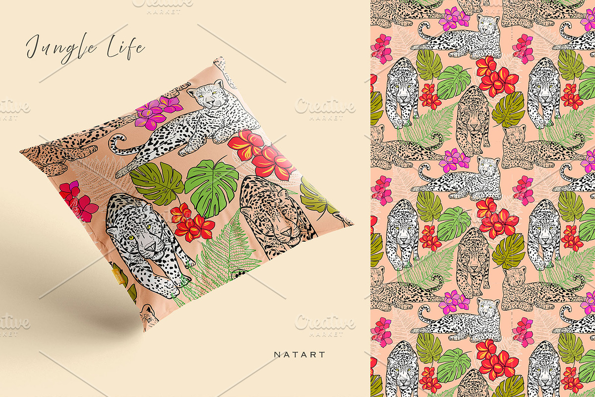 Jungle life pattern design, a Pattern Graphic by NatArt (Photo 2 of 4)