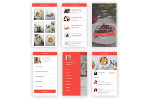 Aahar - Food & Recipe UI Kit PSD