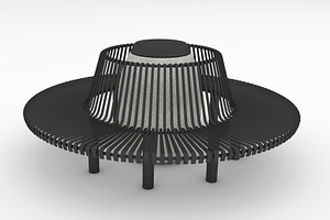 3D Model Bench Park 57