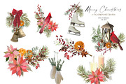Christmas holiday clipart, a Seasonal Illustration by Vasmila (Thumbnail 3 of 12)