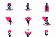 Woman fitness emblem., a Healthcare Illustration by Masterlevsha (Thumbnail 2 of 3)