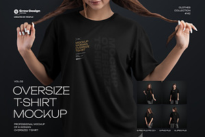 Mockup Woman Oversize T-Shirt. vol.2