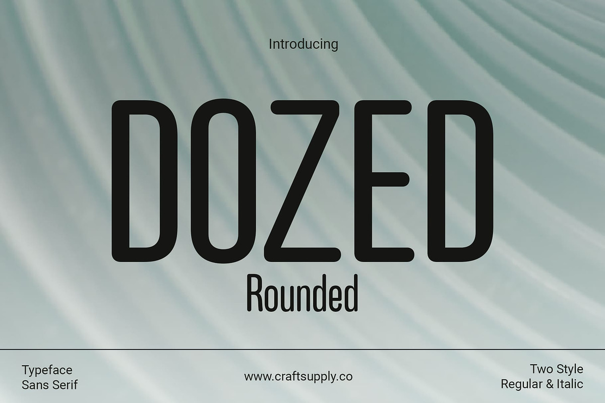 Dozed Rounded, a Sans Serif Font by Craft Supply Co. (Photo 1 of 8)