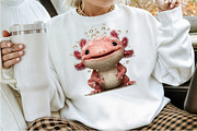Watercolor Cute Axolotl Clipart Bund, an Illustration by Sublimation Artist (Thumbnail 4 of 6)