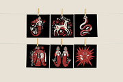 Red Folk Bundle, an Object Illustration by Annie Konst (Thumbnail 4 of 17)