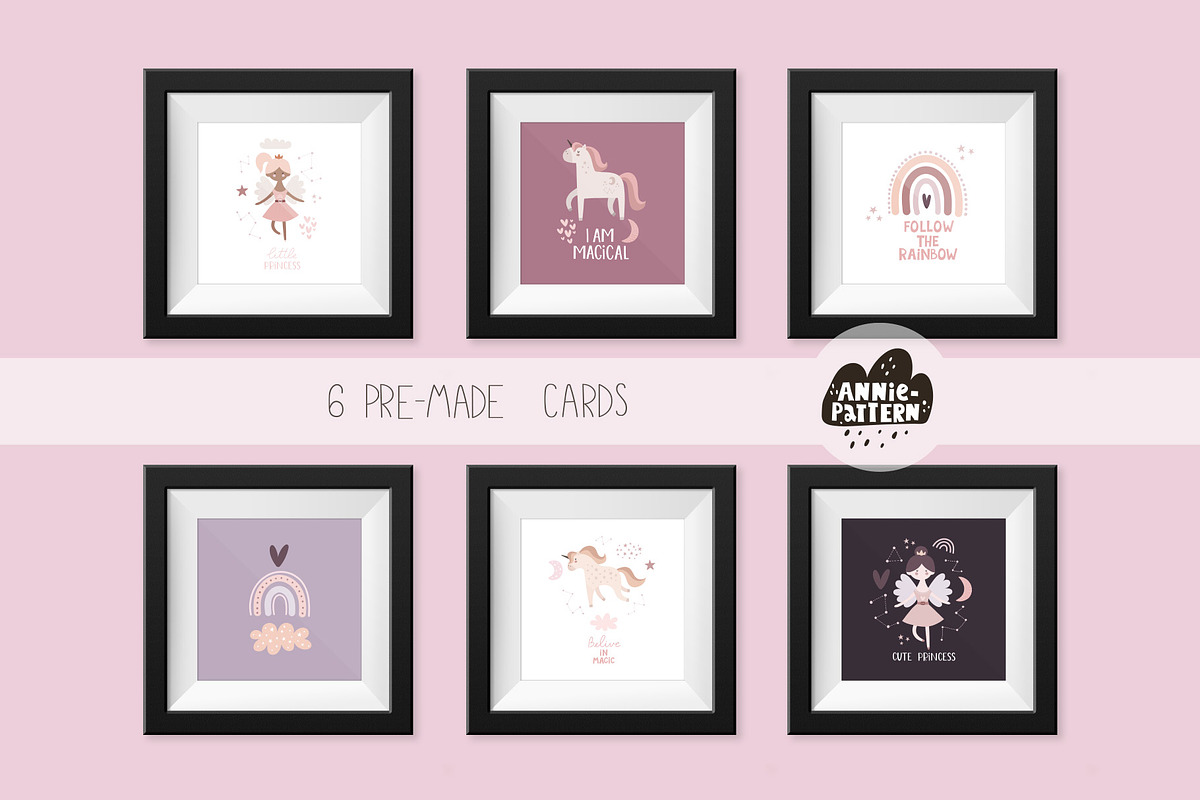 Unicorns and Princess, a Background Graphic by AnnieArt (Photo 3 of 7)