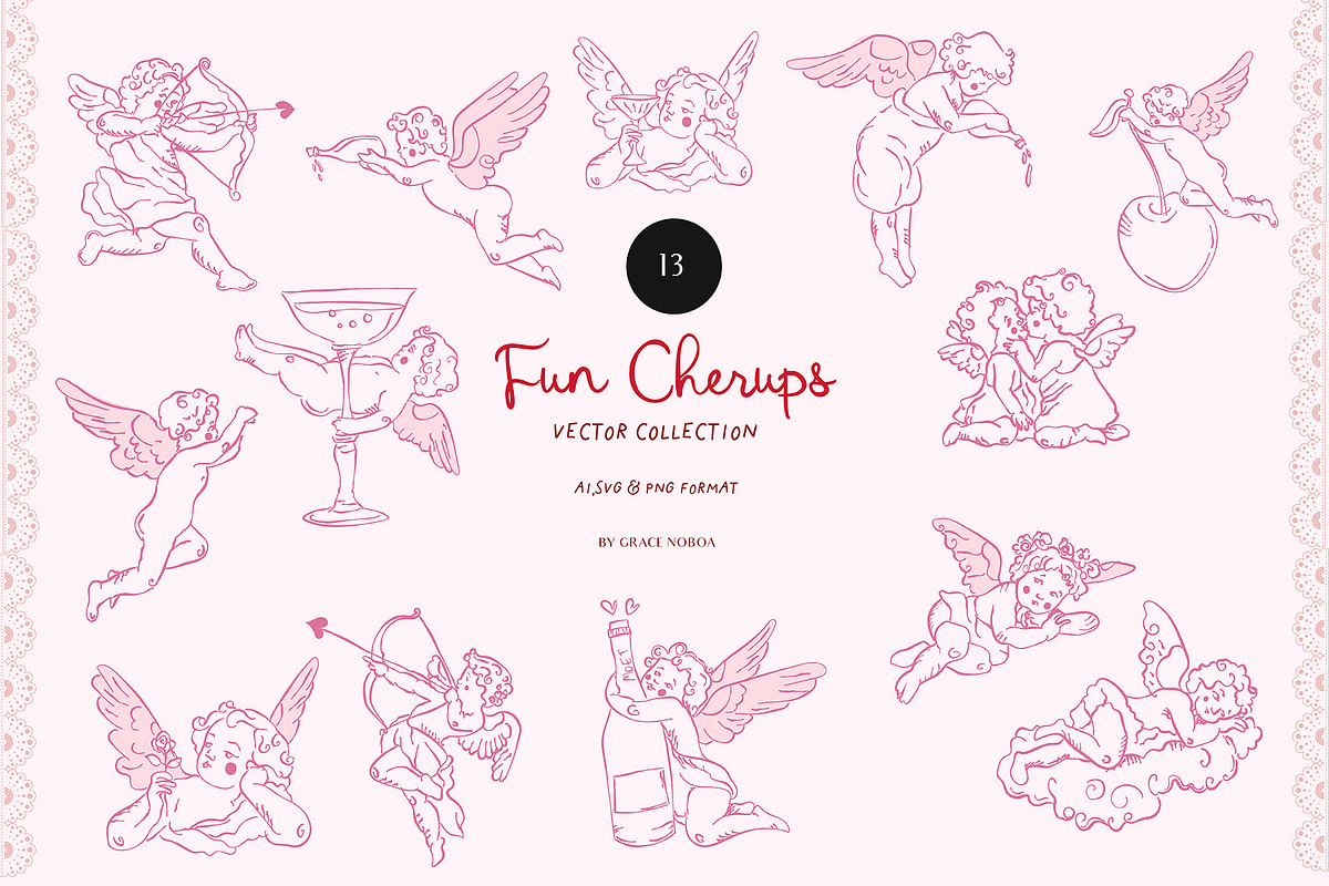 Valentine's day Hand Drawn Line art, an Object Graphic by Grace Noboa Illustrations (Photo 3 of 14)