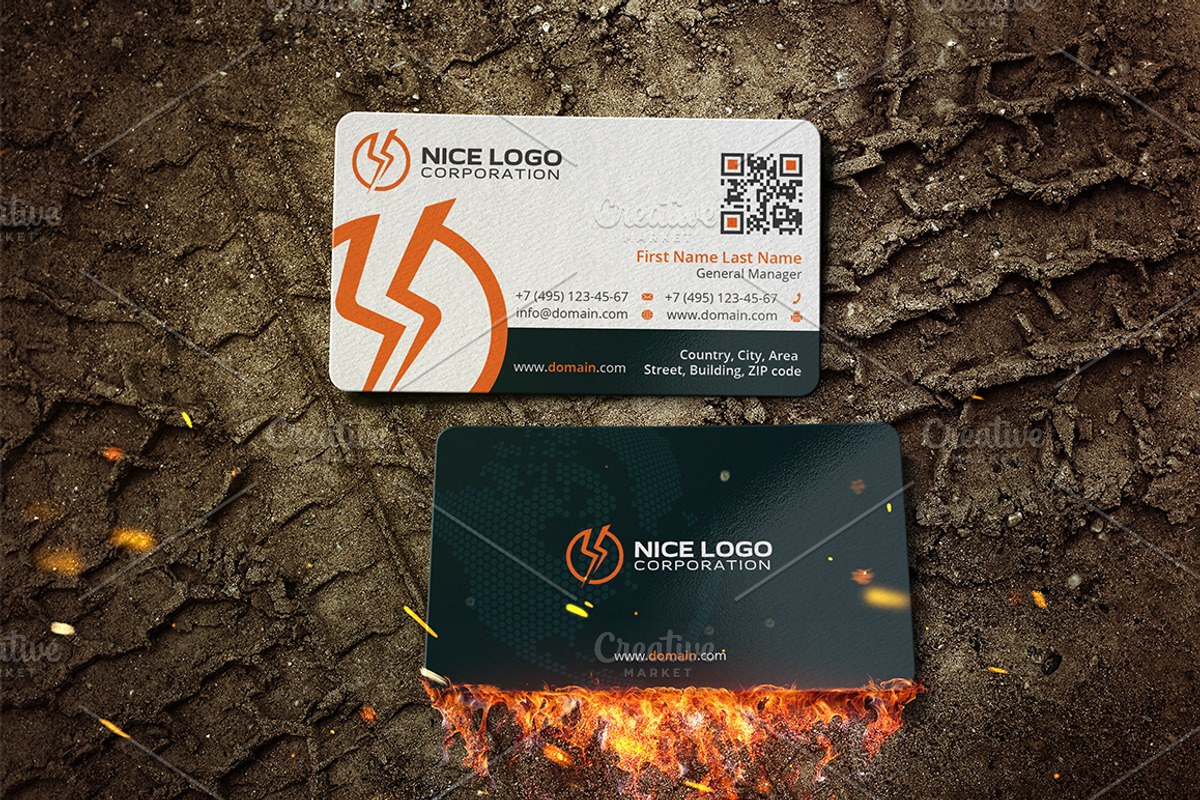 lightning business card, a Business Card Template by Indigo Graphic Shop (Photo 1 of 4)
