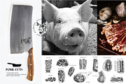 Ultimate meat set. Meat market, a Food Illustration by handsketched (Thumbnail 9 of 17)