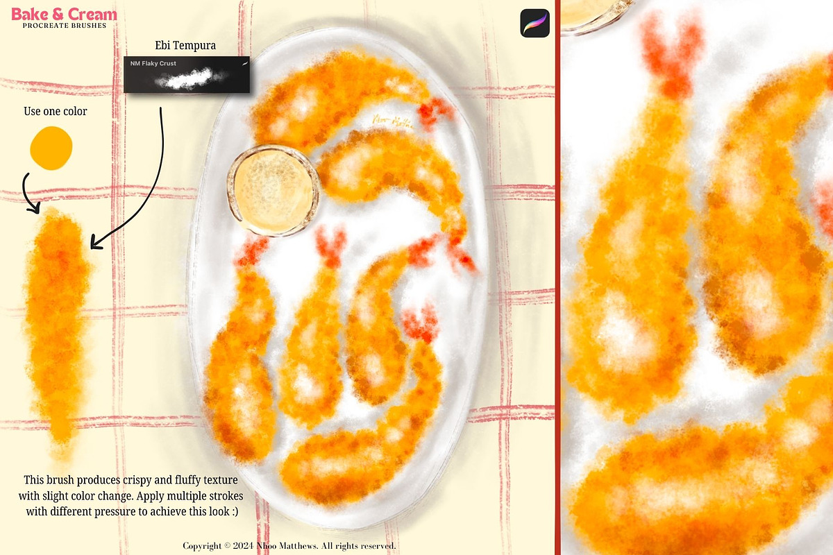 Procreate Food Brushes Bake & Cream, a Brush Add-On by Fashion Workshop Bkk (Photo 8 of 11)