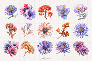 Autumn Flowers Clip Art