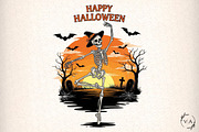 Halloween Skeleton Dance Sublimation, an Illustration by Craft Nest (Thumbnail 1 of 6)