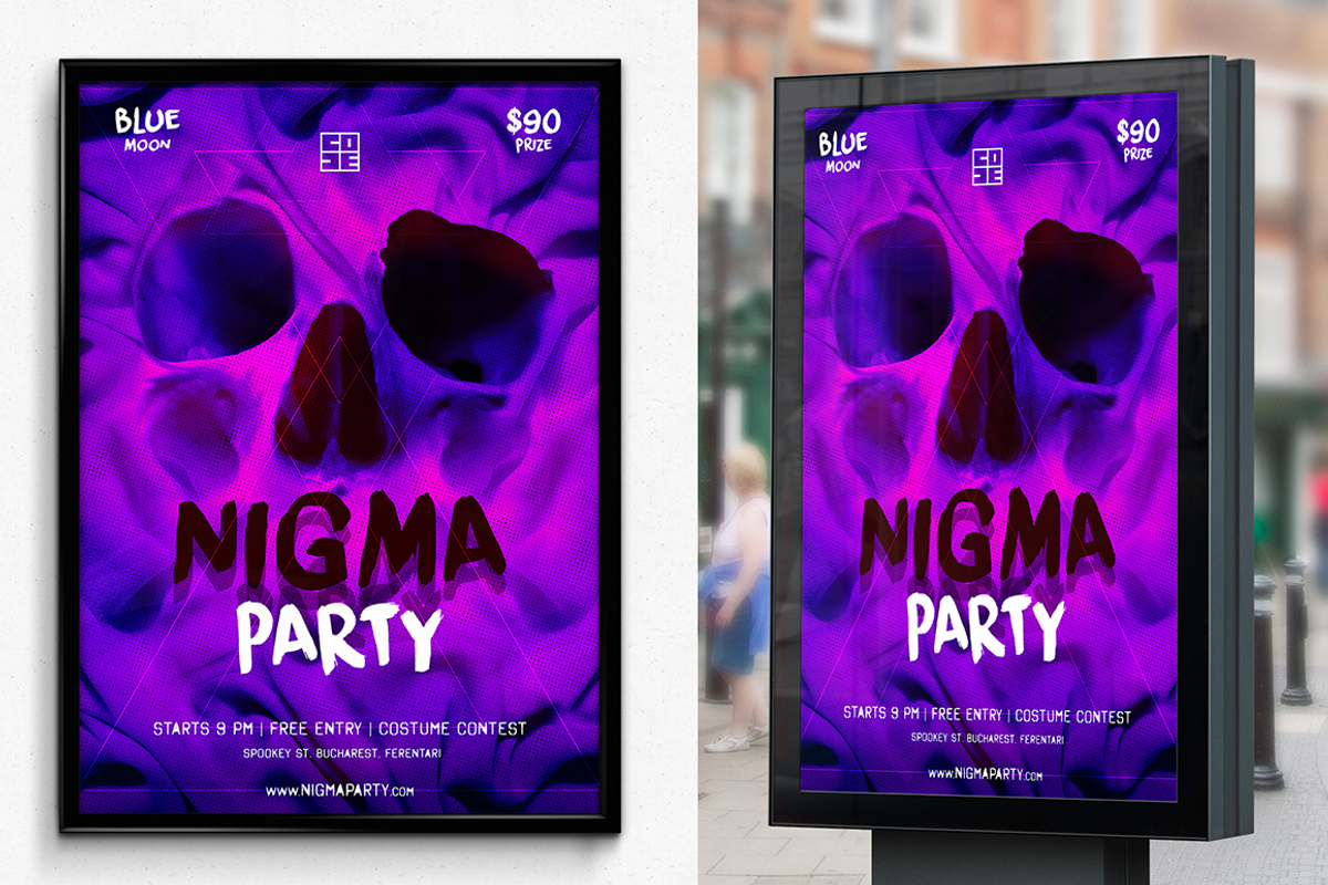Skull Nigma Halloween Party, a Flyer Template by SNK's (Photo 3 of 3)