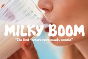Milky Boom - Retro Groovy Font, a Handwritten Font by Kokoshka (Thumbnail 1 of 8)