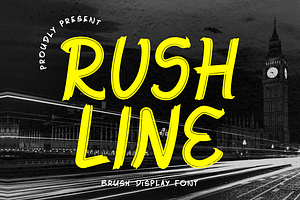 Rushline - Brush Display Font