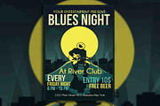 Blues Night Flyer, a Flyer Template by Muhamad Iqbal hidayat (Thumbnail 1 of 4)