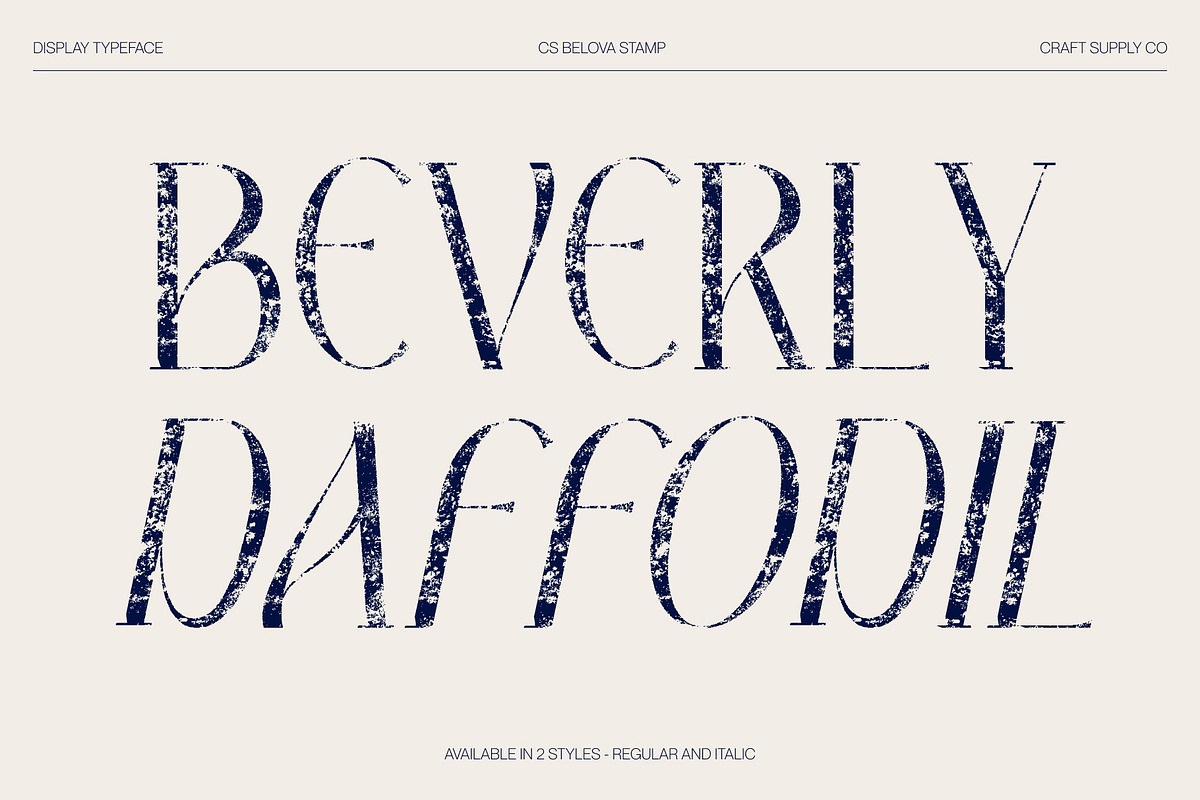 CS Belova Stamp, a Serif Font by Craft Supply Co. (Photo 4 of 8)