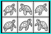 Stained Glass Turtle Coloring Pages, an Animal Illustration by protabsorkar11 (Thumbnail 5 of 5)