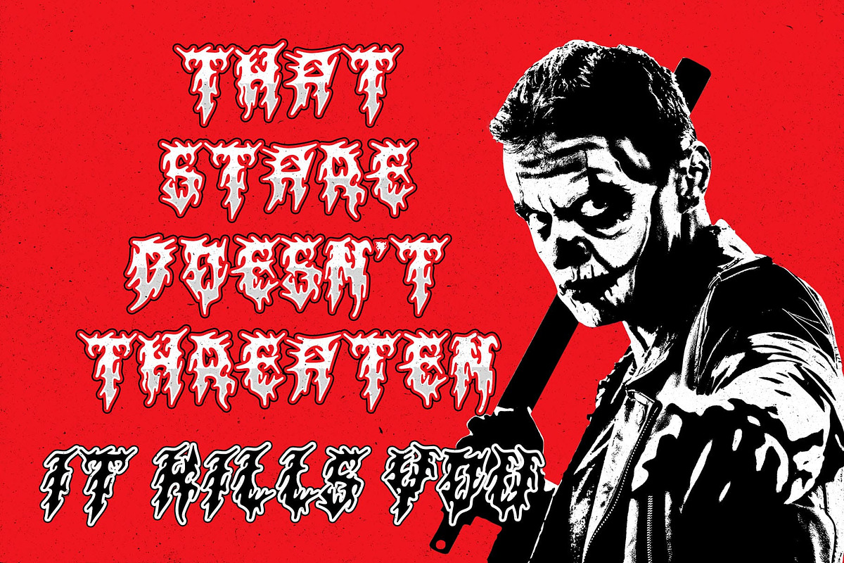 CS Masked – Black Metal Font, a Blackletter Font by Craft Supply Co. (Photo 7 of 8)
