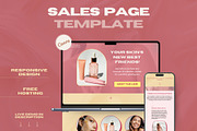 Canva Cosmetic Brand Sales Page, a Landing Page Template by Unalome Design Studio (Thumbnail 1 of 6)