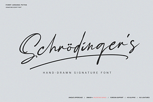 Schrdinger's Signature Font