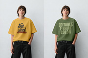 T-Shirt Mockup PSD - Female Model, a Shirt Mockup by Rymden_Fl (Thumbnail 6 of 7)