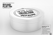 Round Flat Tin Packaging Mockup, a Cups & Container Mockup by INCDesign (Thumbnail 2 of 6)