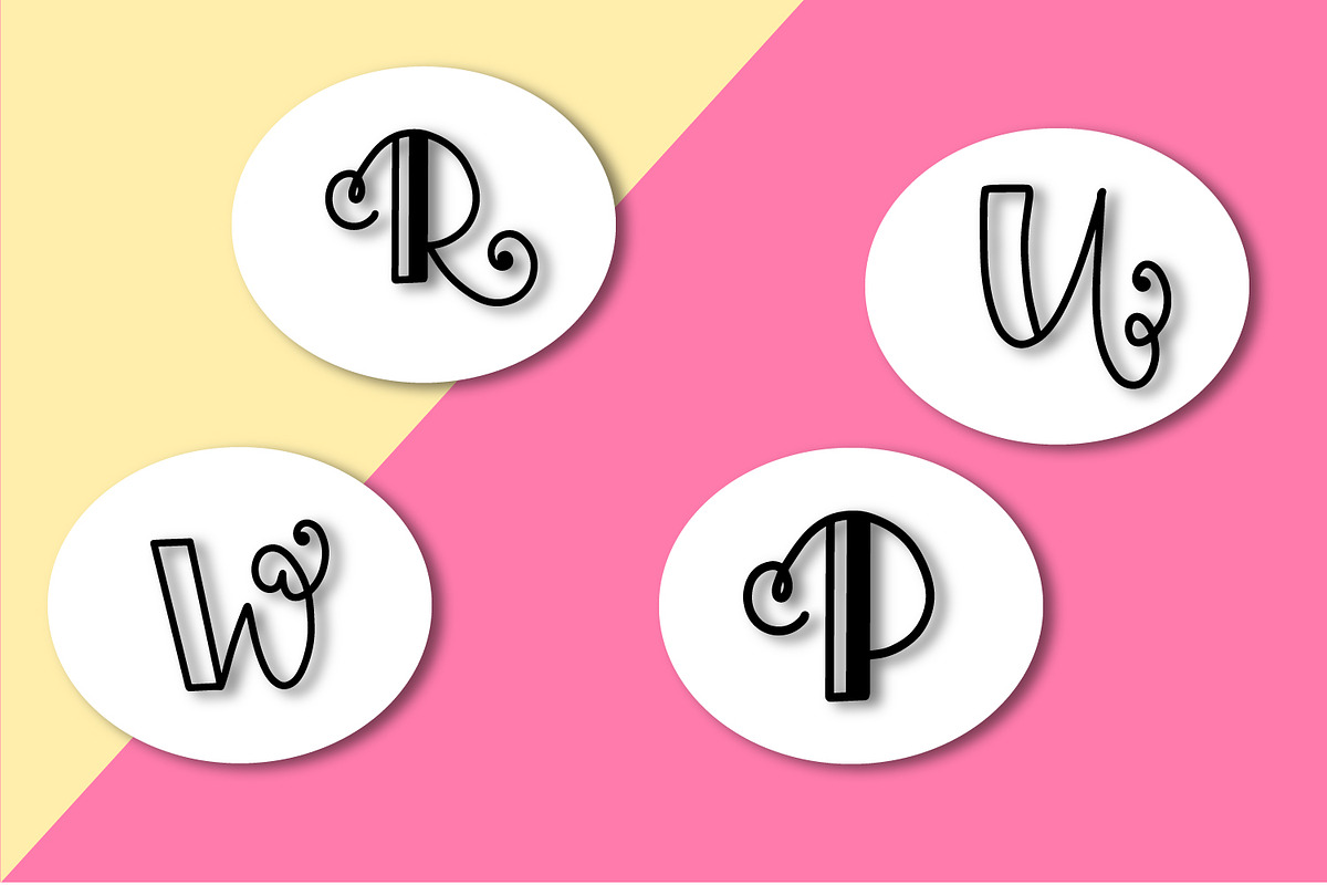 Initially - A Monogram Initial Font preview 7