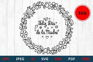 svg Mother's day card in Spain