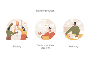 Elearning Courses Abstract Concept