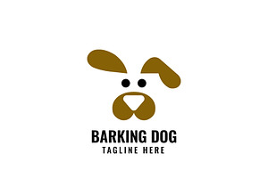 Modern Barking Dog Logo Template, a Branding & Logo Template by HueNestify