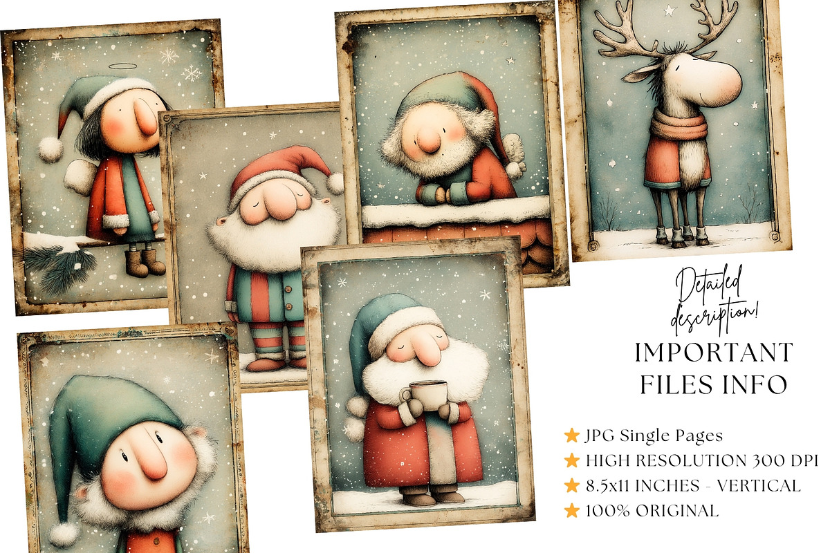 Quirky Santa Printable Christmas, a Seasonal Illustration by Nicole Branger Art (Photo 14 of 15)