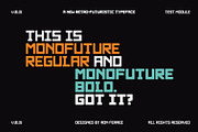 Monofuture Typeface, a Sans Serif Font by RFCo. (Thumbnail 2 of 4)