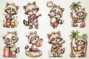 Quirky Raccoon Trash Summer Graphic, an Illustration by RobertsArt (Thumbnail 4 of 6)