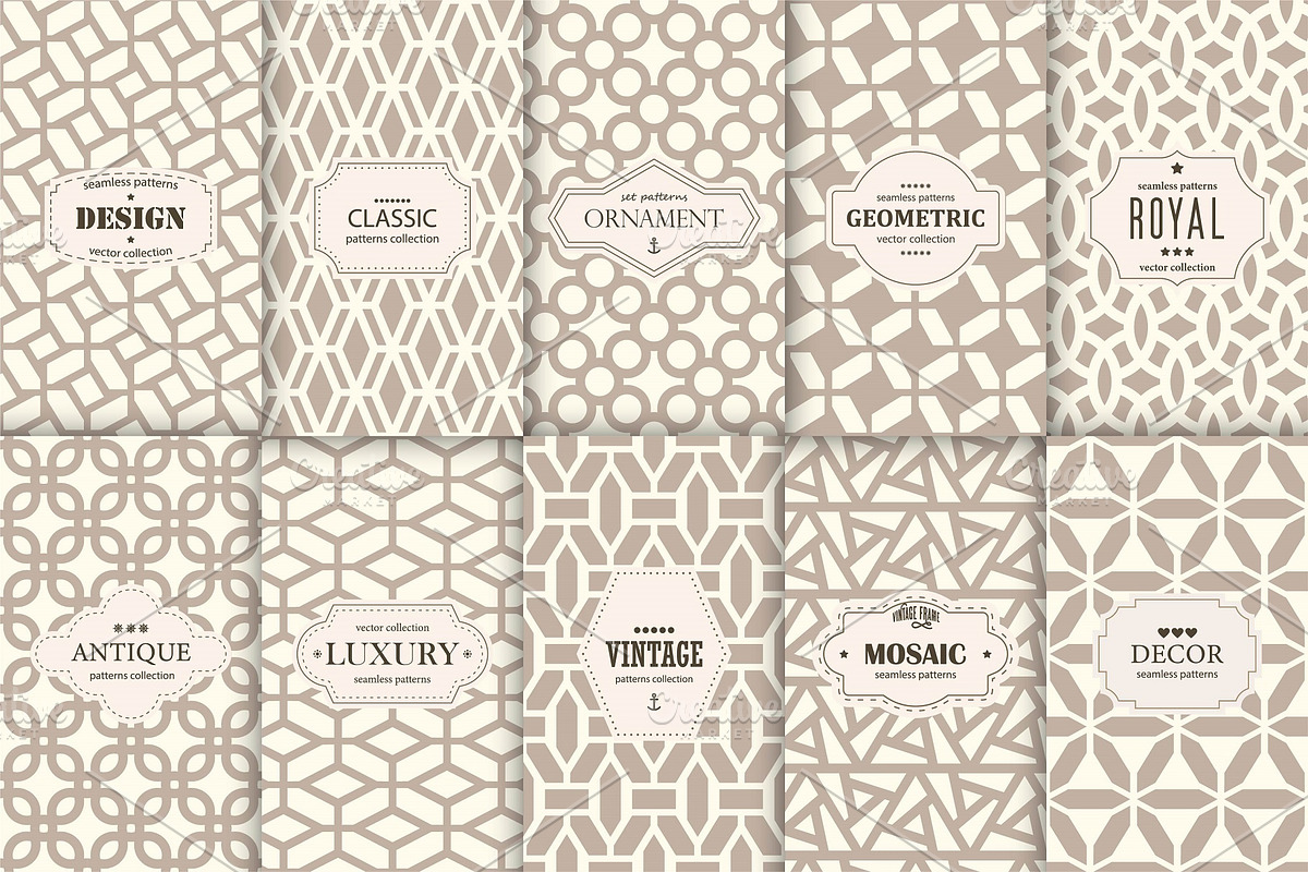 Geometric seamless ornament patterns, a Pattern Graphic by ExpressShop (Photo 1 of 6)
