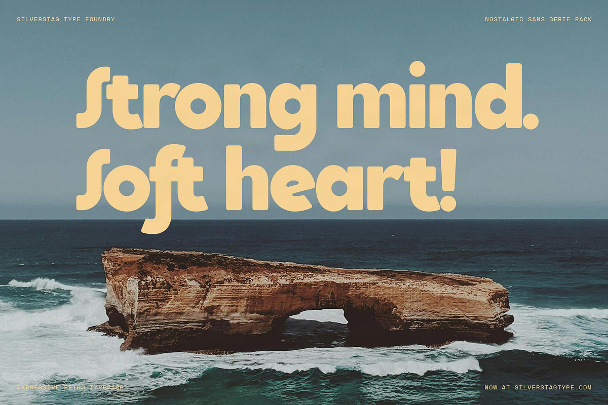 Saffielle - Bold Vintage Typeface, a Sans Serif Font by SilverStag Type Foundry (Photo 9 of 15)