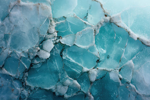 Glacial Ice Abstract Texture Teal Bl, a Photo by Pixeness Studio