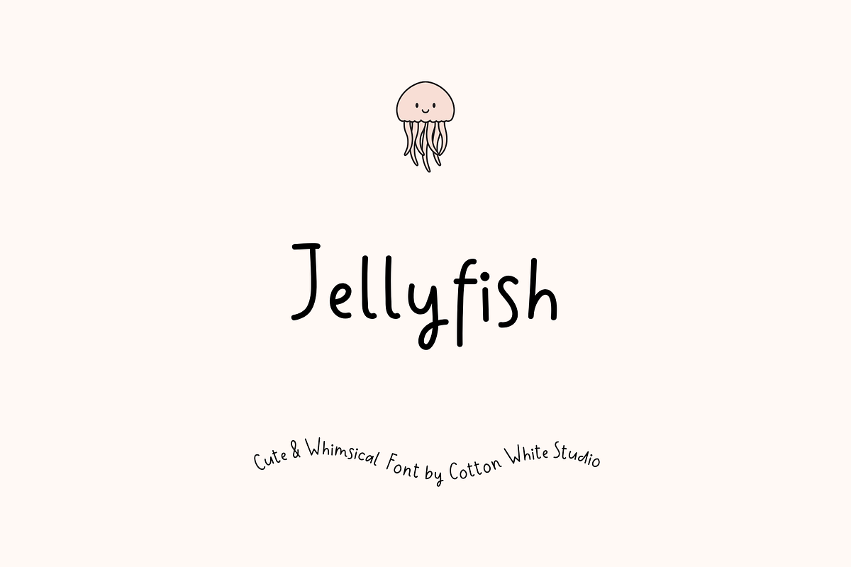 Jellyfish Cute Font, a Handwritten Font by Sofia Skoog (Photo 1 of 12)