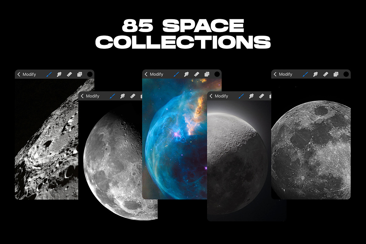 Procreate Galaxy Brushes, a Brush Add-On by Nurmiftah (Photo 3 of 10)