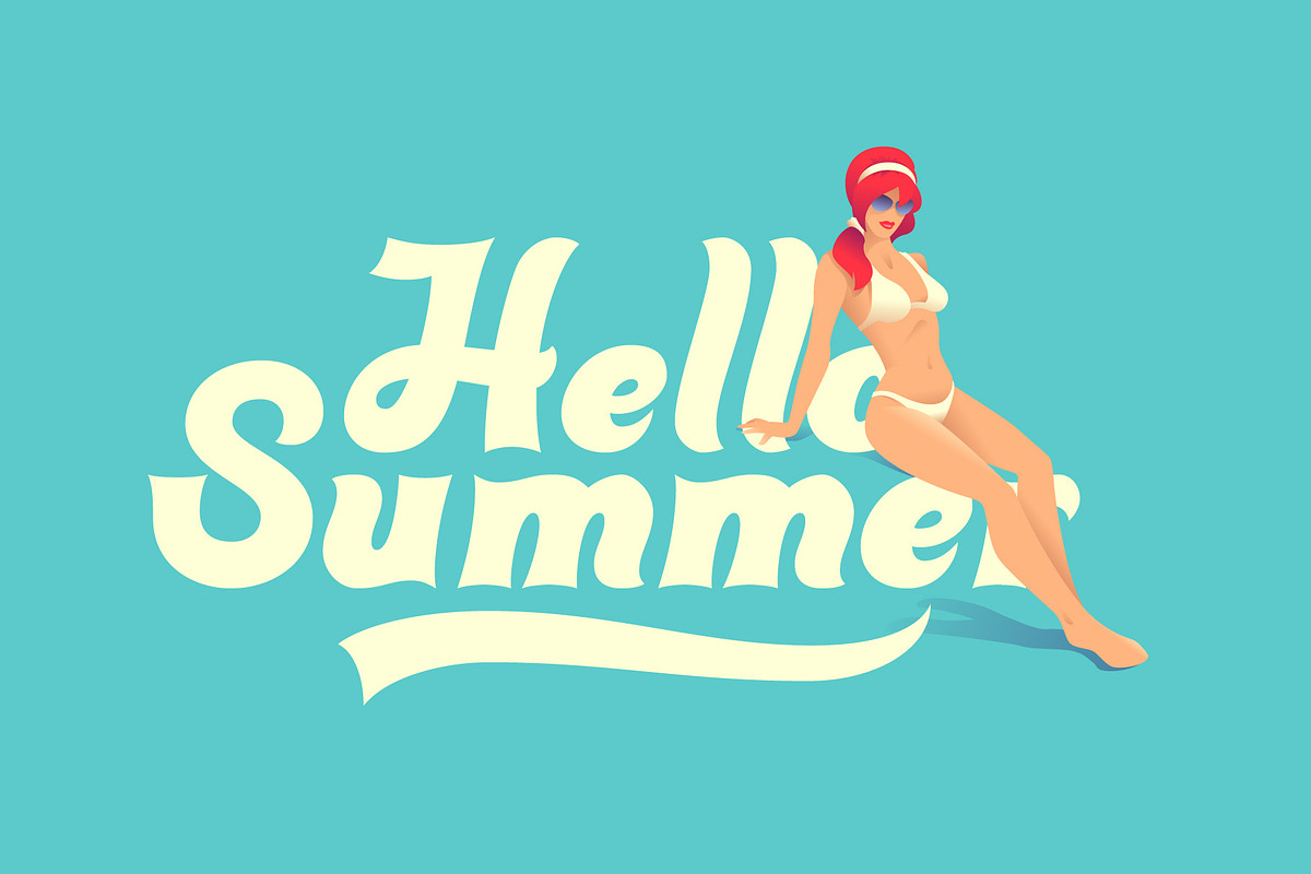 Sunny Bay font and graphics preview 4